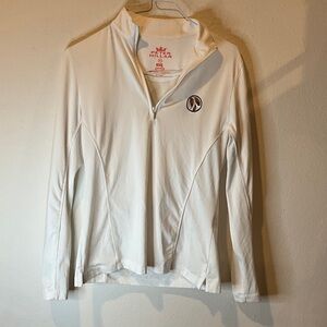 Peter Millar Cream Quarter-Zip Pullover
